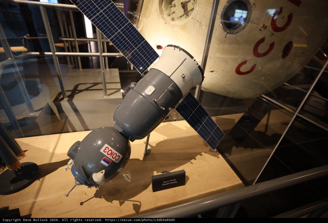 Soviet Soyuz 7K-OK Spacecraft Model Display