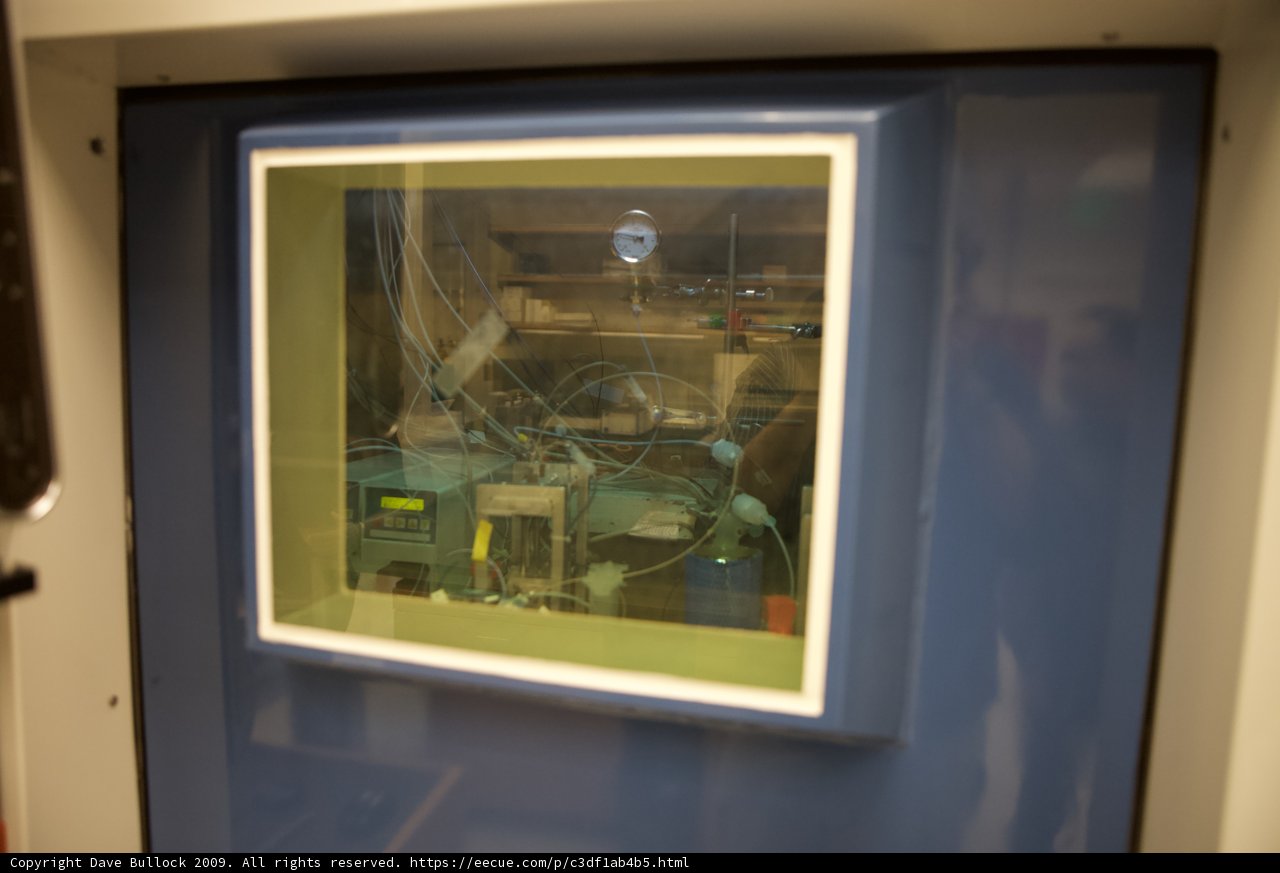 Blue and White Machine with Window