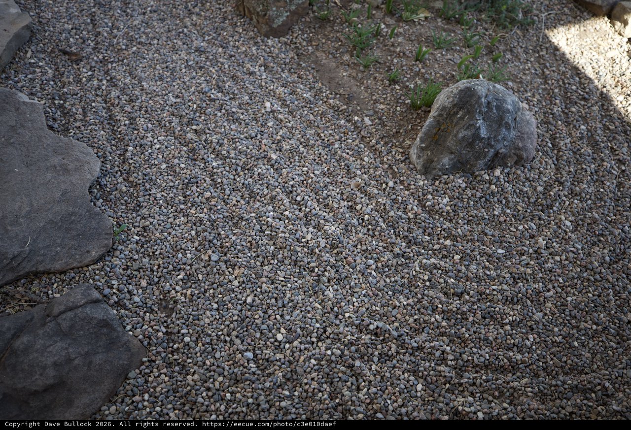 Zen Garden with Gravel and Natural Stone Elements