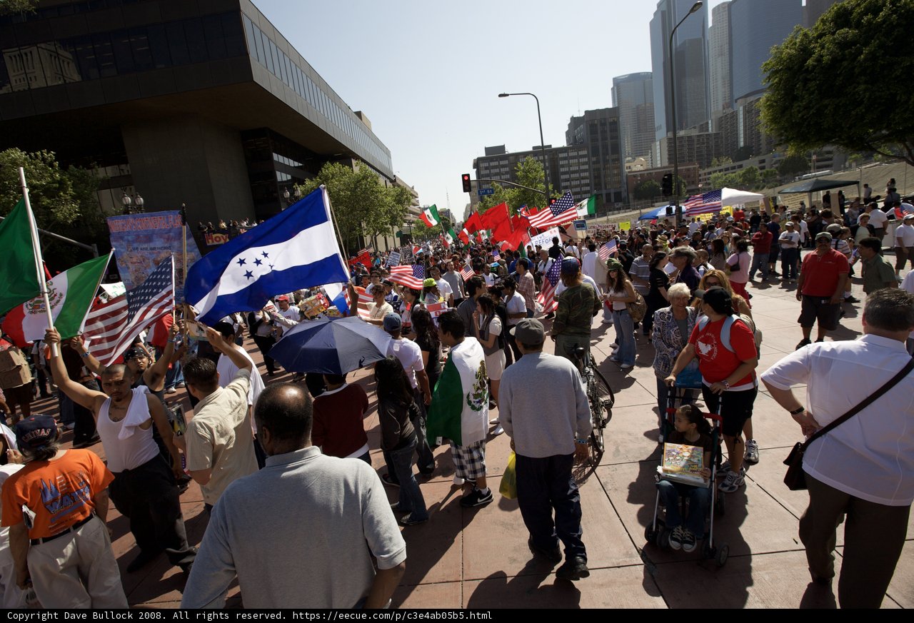 Mayday Rally Crowds Gather in City Streets