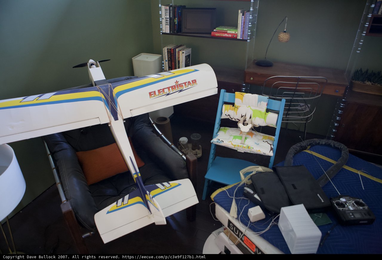 Model Airplane on Chair