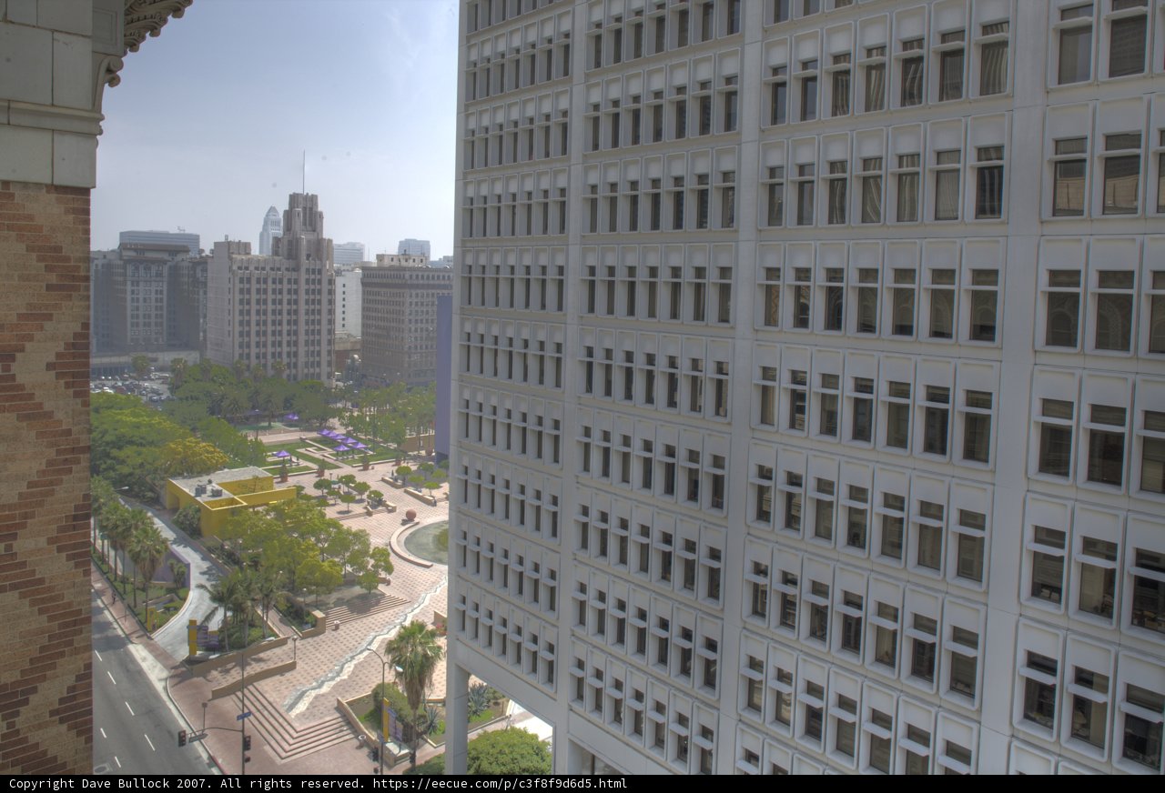 Oviatt Penthouse Balcony View of Pershing Square