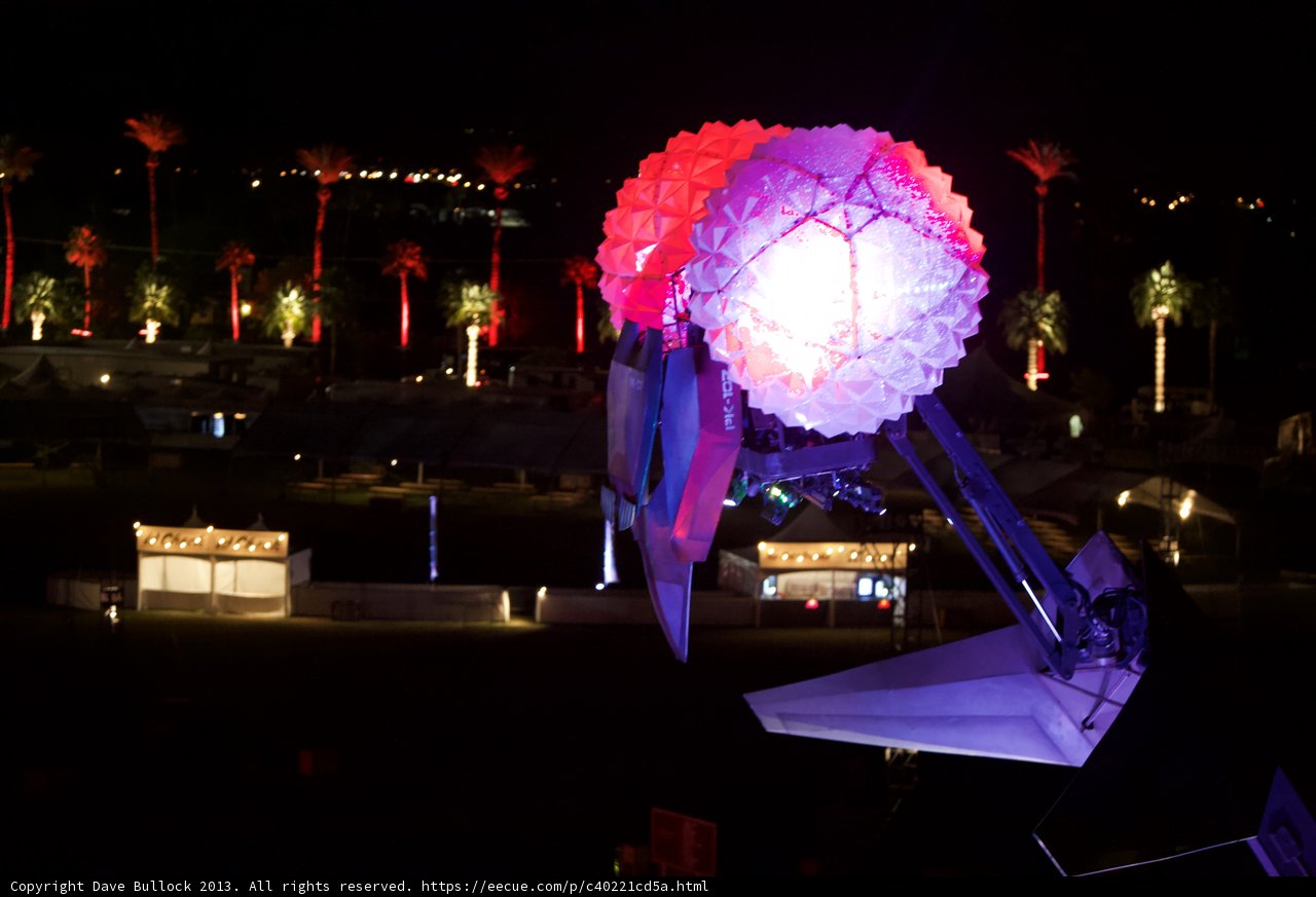 Illuminated Balloon In The Night Sky