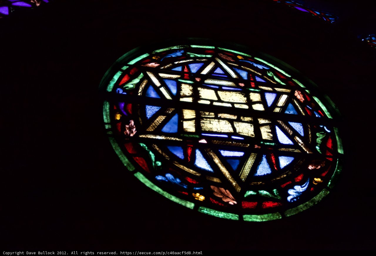 Star of David Stained Glass Window