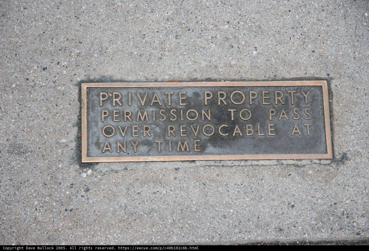 Private Property Plaque