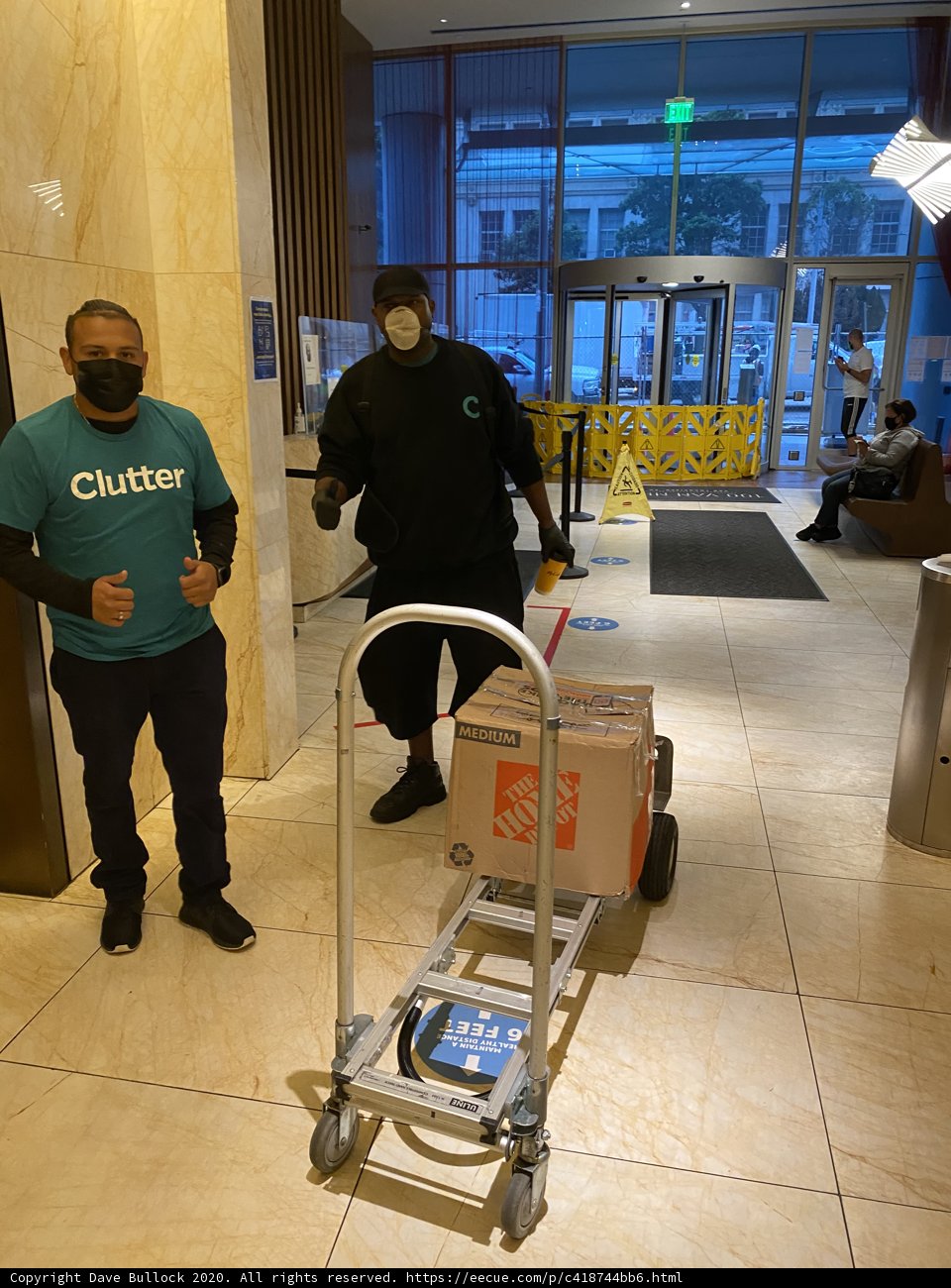 Masked Men in a San Francisco Lobby