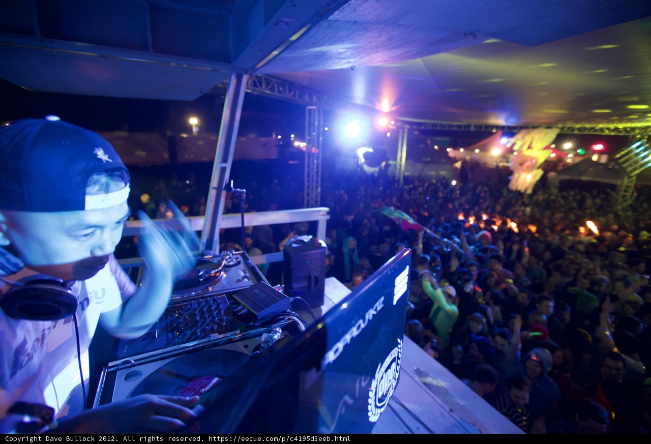 DJ Entertains the Crowd at Coachella 2012