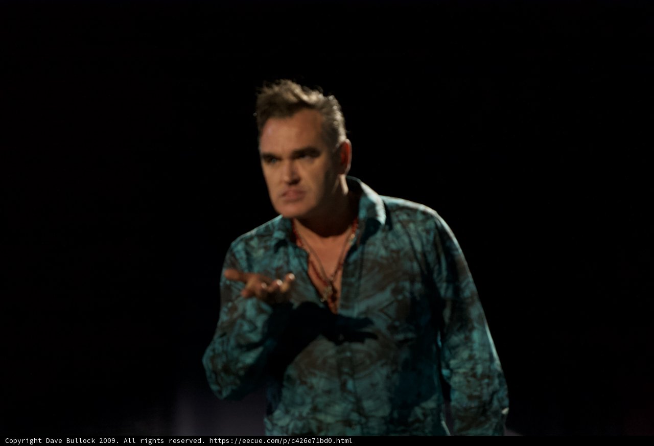 Morrissey's Hand Gesture at Coachella 2009