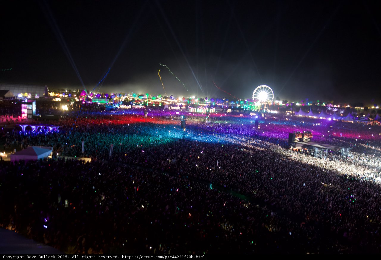 Illuminated Crowd at Coachella