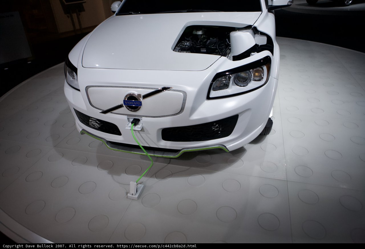 White Car with Green Cord
