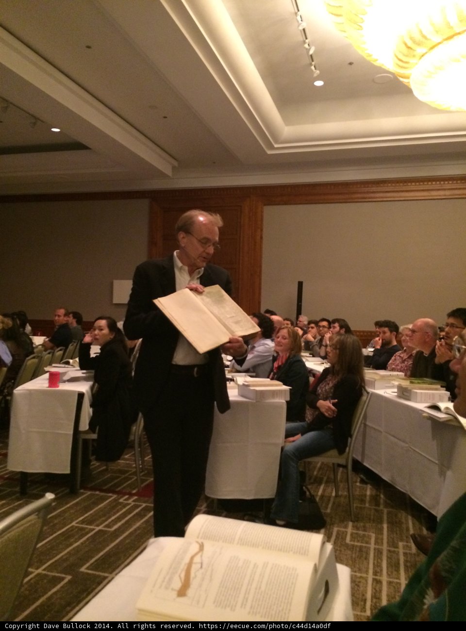 Keynote Speech in a Reception Room