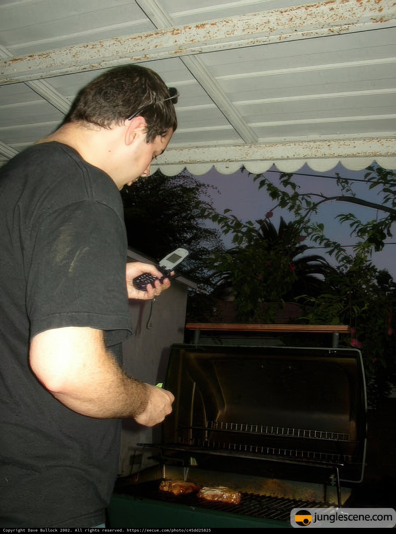 Checking on the BBQ