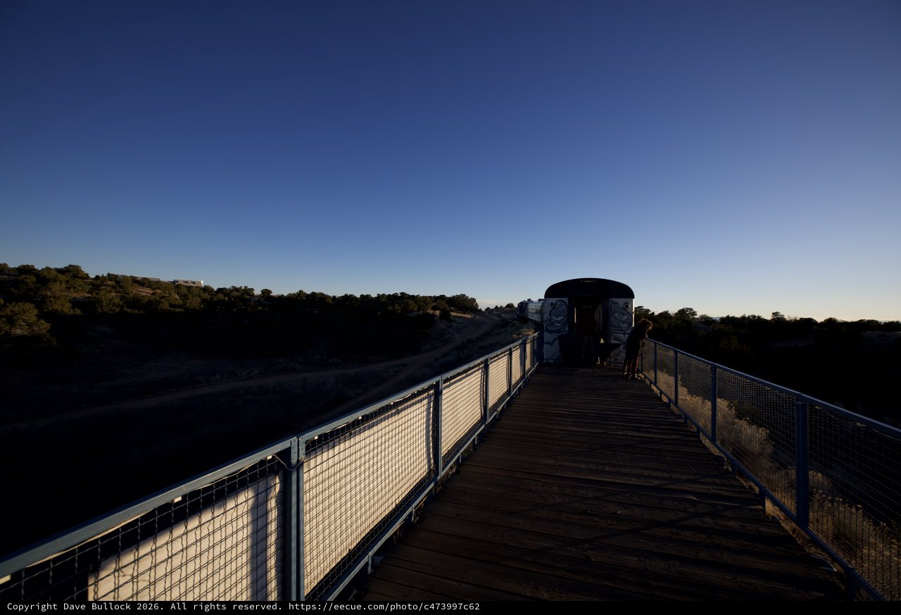 Sunset Crossing Over Historic Railroad Bridge