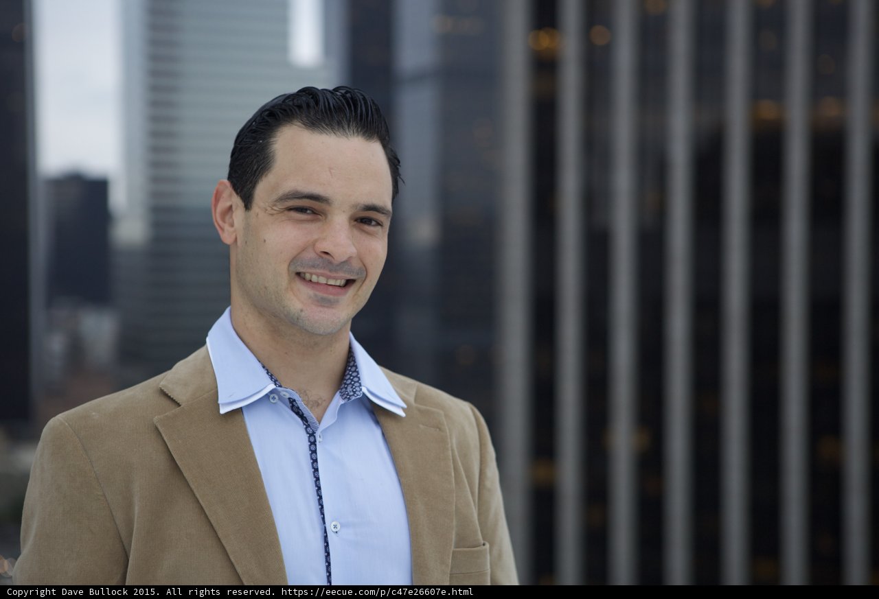Businessman with a Skyline Smile