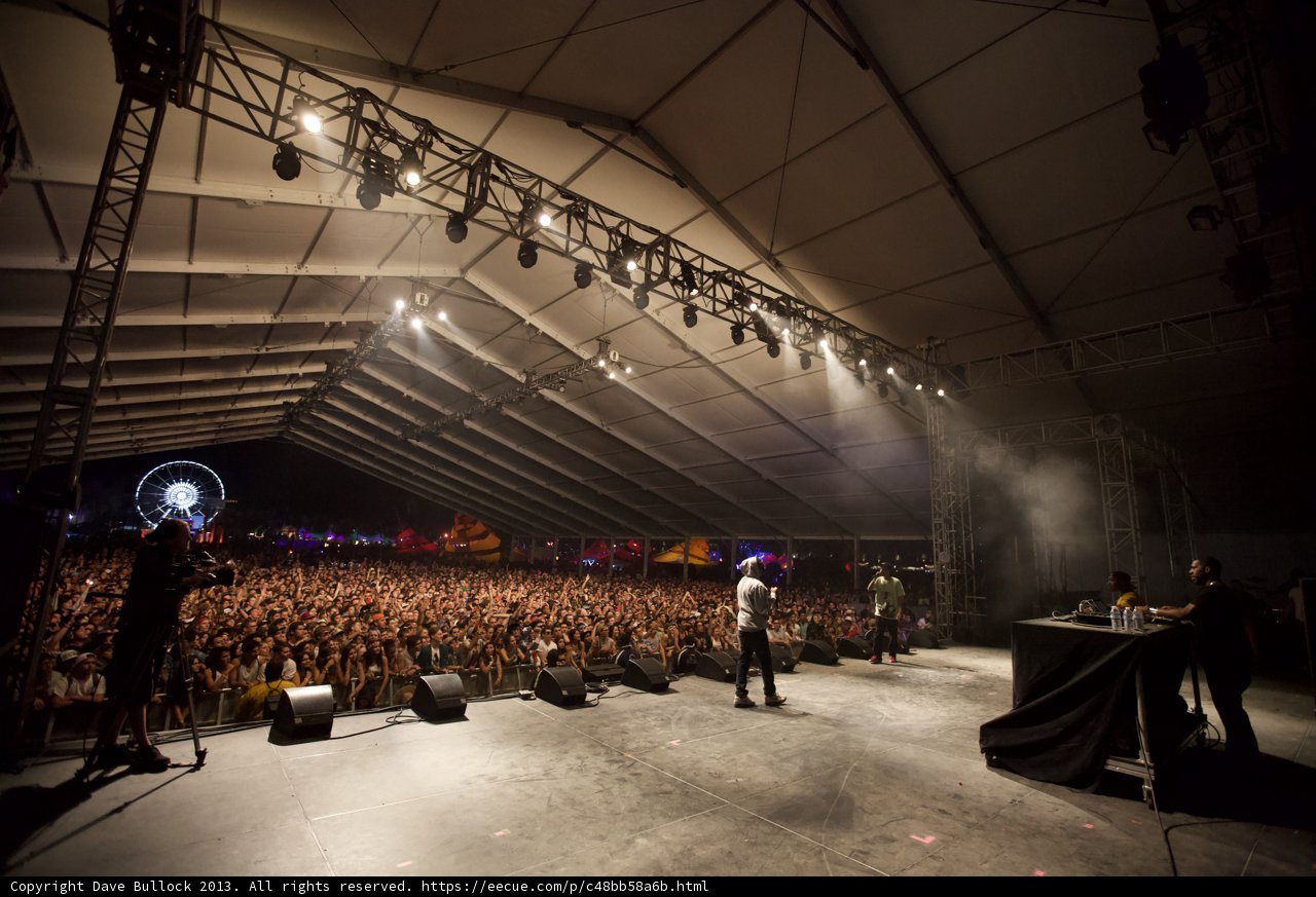 Concertgoers Under the Big Top