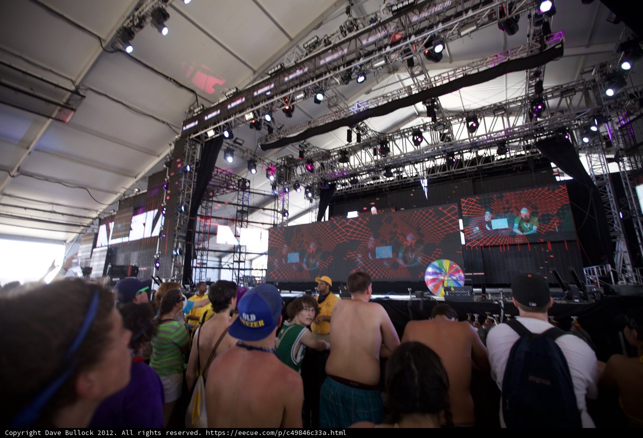 Stage Spotlight on Concert Crowd