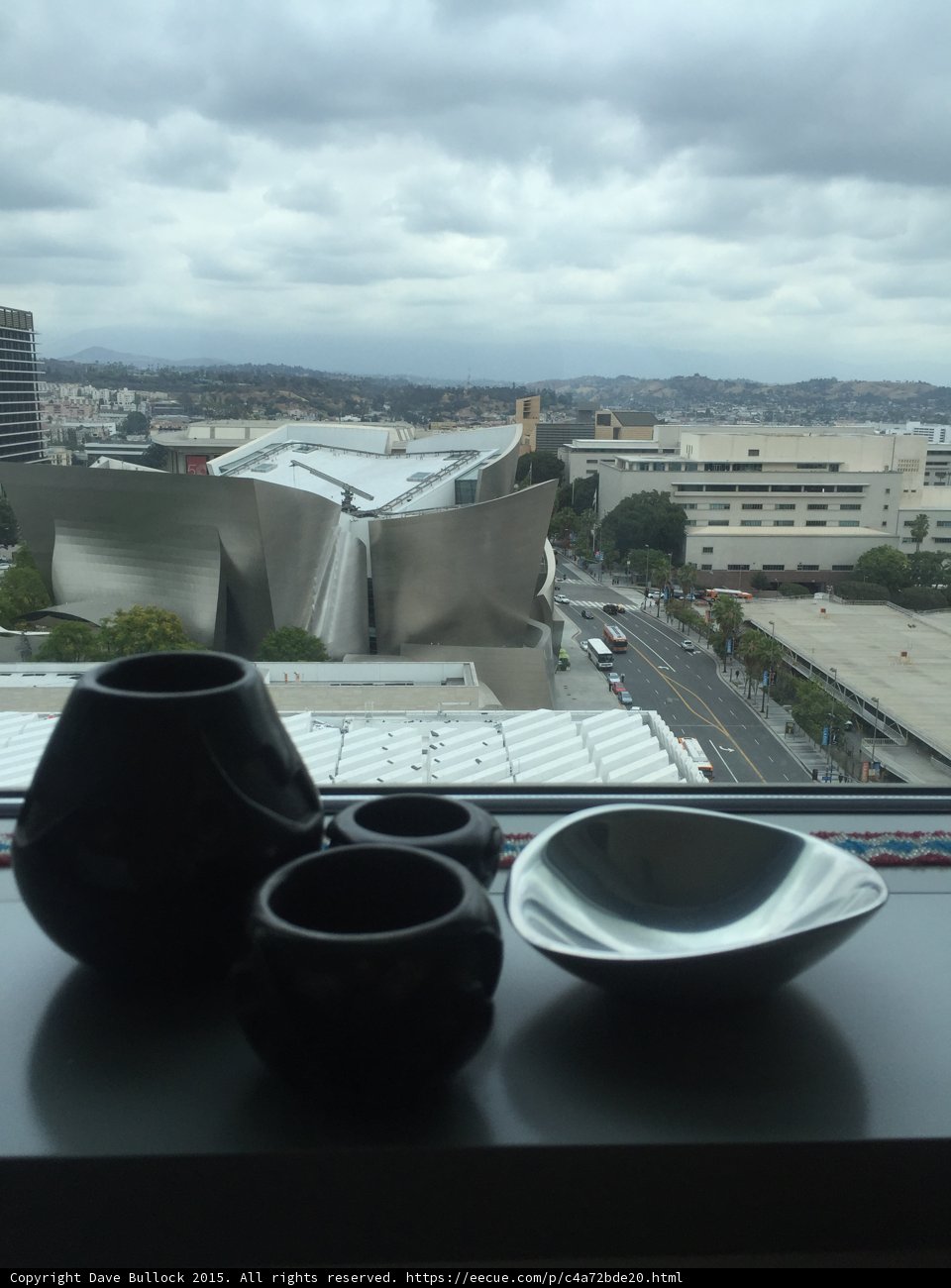 Vases on Table at Walt Disney Concert Hall