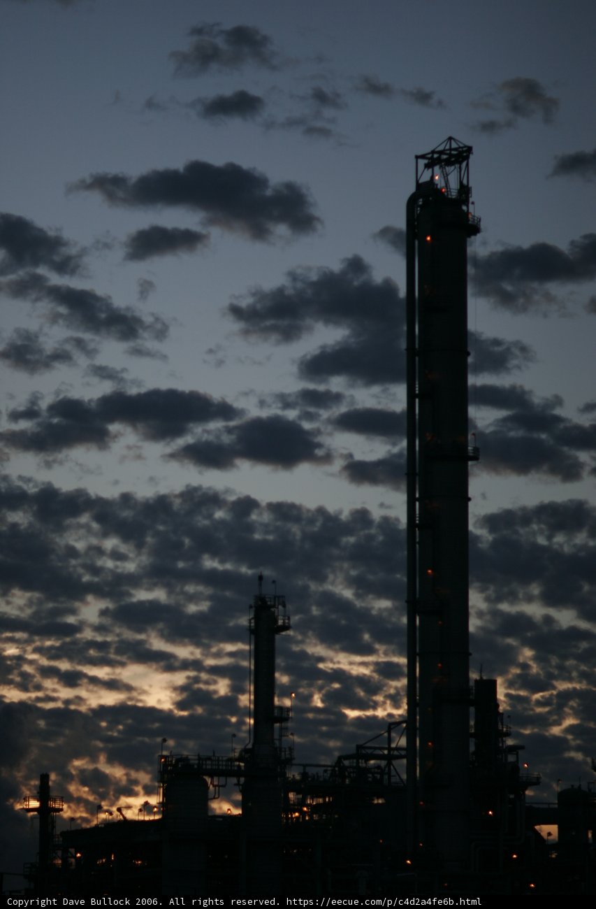The Majestic refinery at Sunset