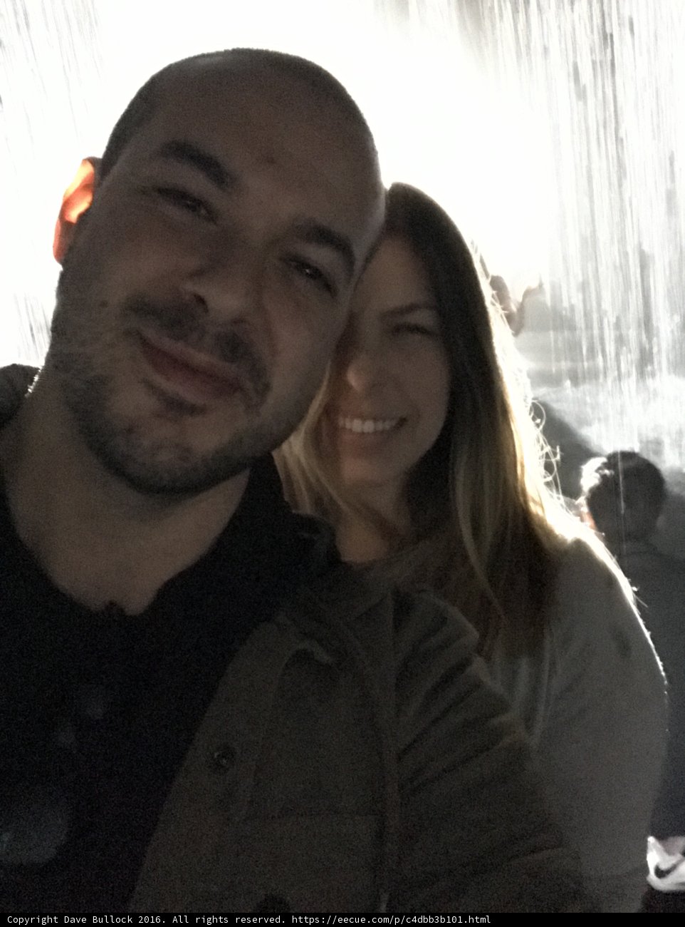 Selfie Love in Front of Waterfall