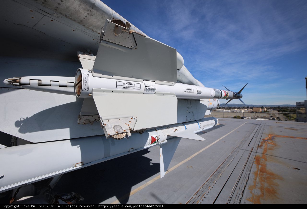 AIM-7 Sparrow Missile Mounted on Aircraft Display