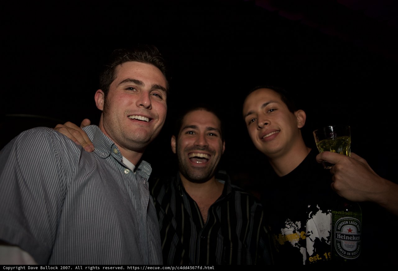 Three Men Cheers to the Nightlife