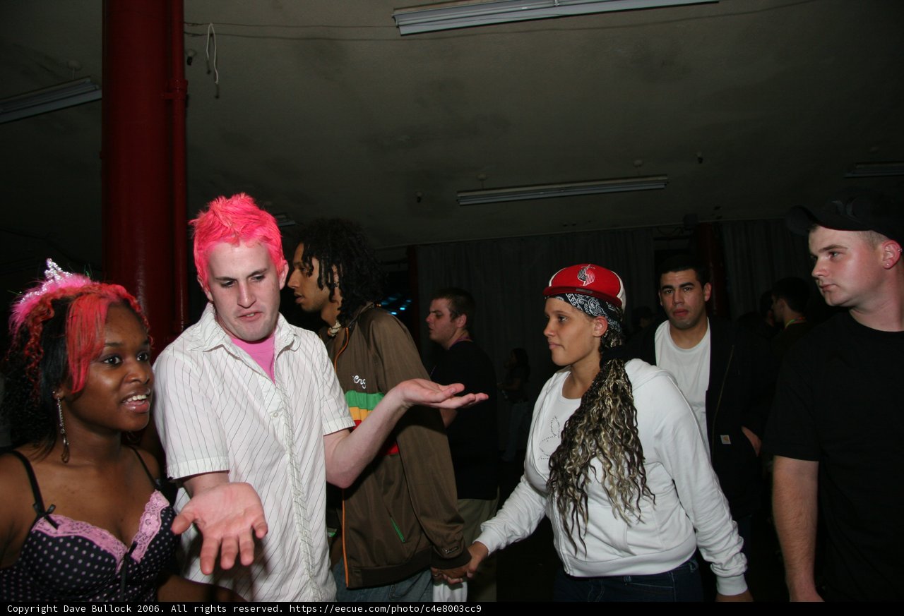 Pink Haired Center of Attention