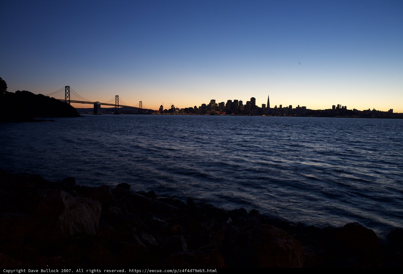Dusk over San Francisco Bay