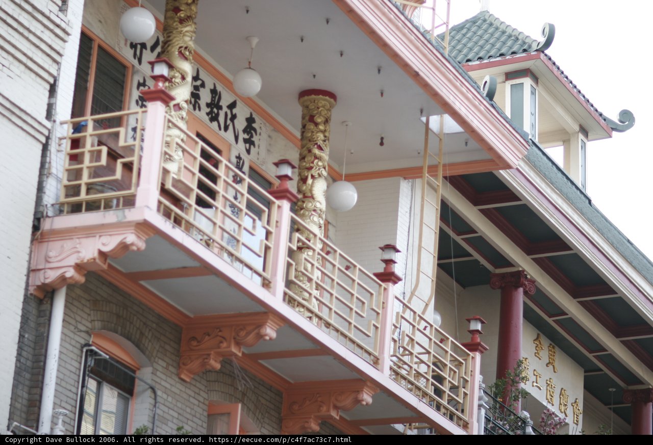 Chinese-inspired Balcony in San Francisco Building