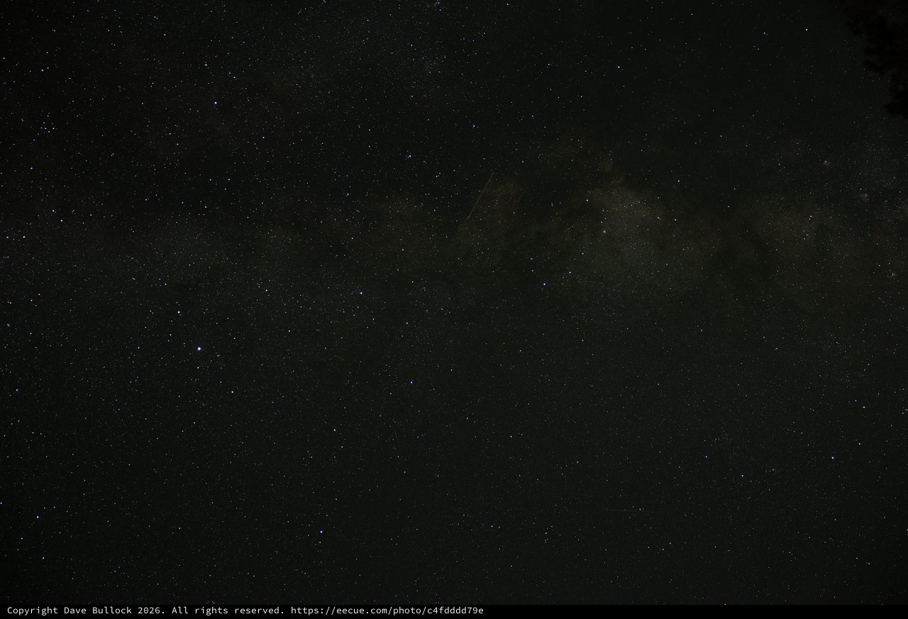 Milky Way Arches Over Lassen Volcanic Night Sky