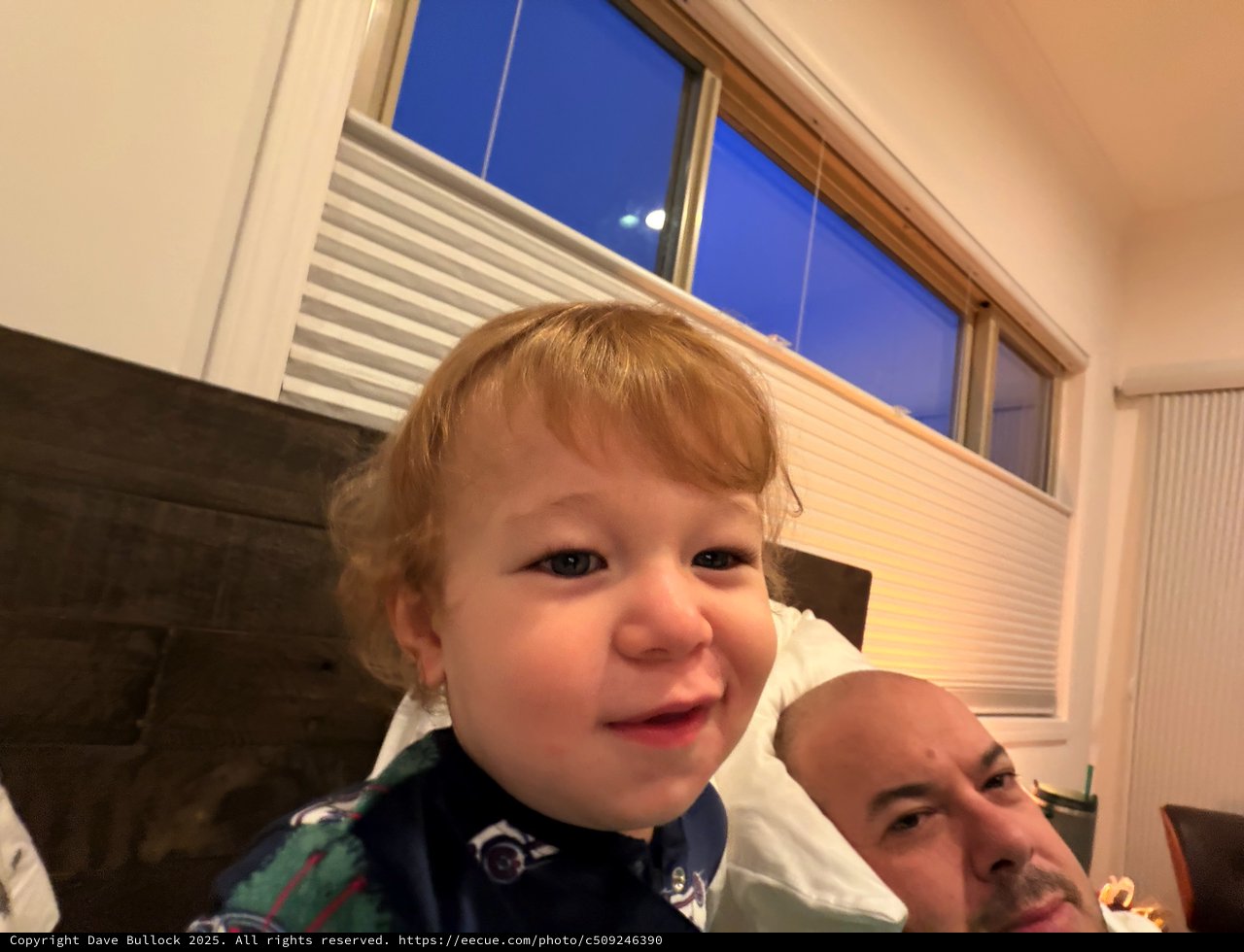 Father and Toddler Evening Moment in Kitchen