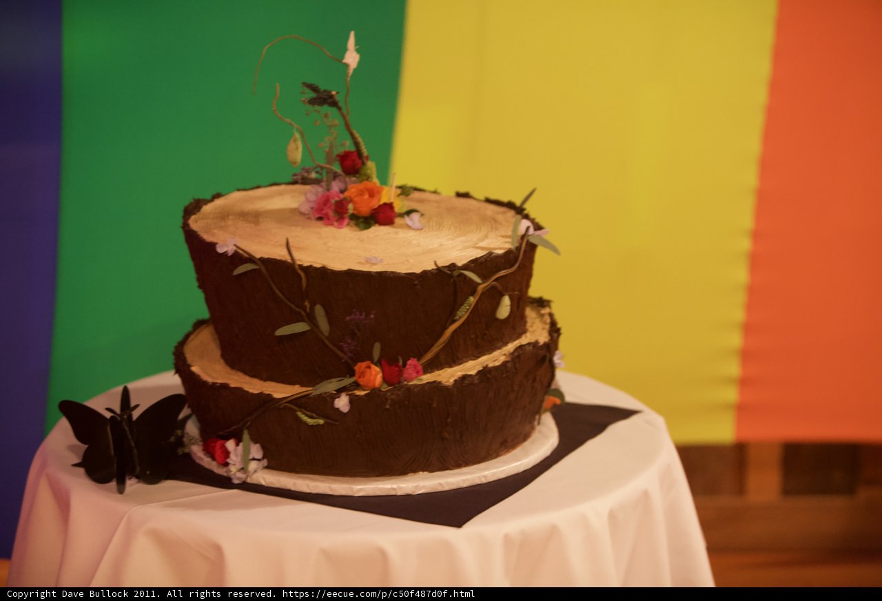 Beautiful Wedding Cake with Flower Arrangement