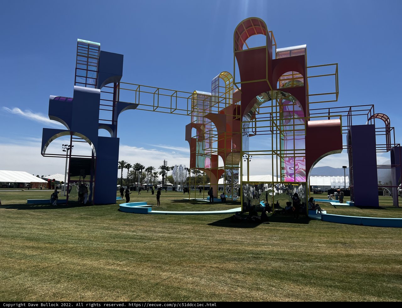 Colorful Sculptures in an Outdoor Play Area