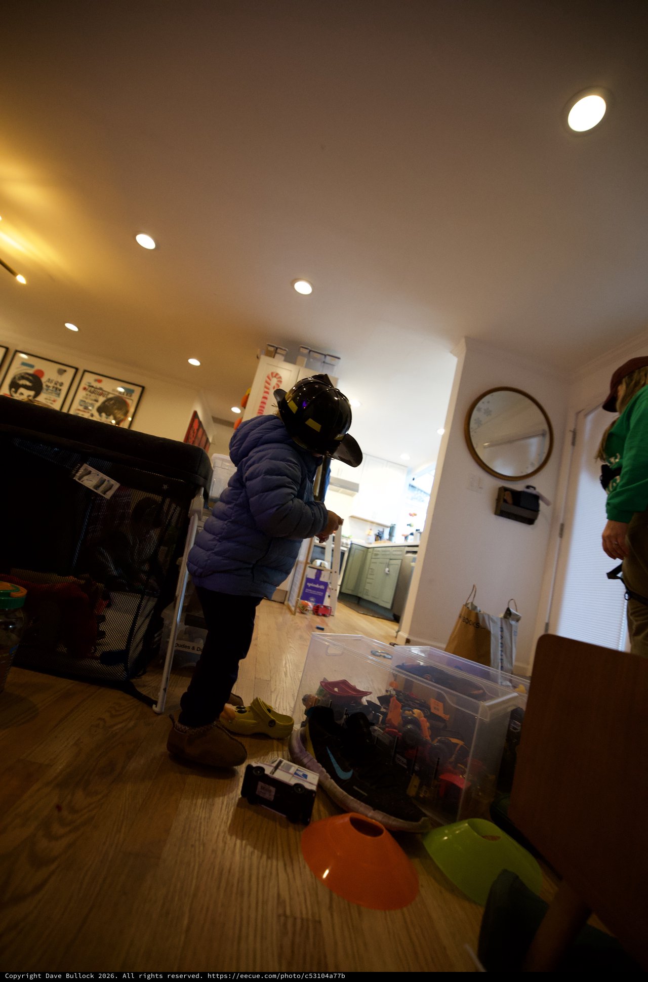 Child Playing VR Games in Modern Living Room