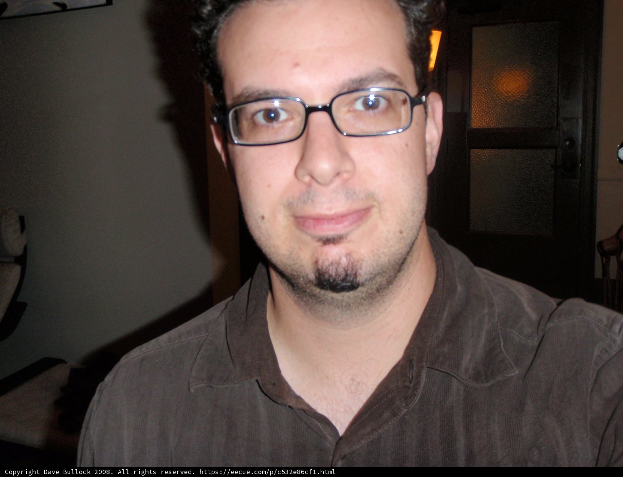 Portrait of a Happy Man with Glasses and a Beard