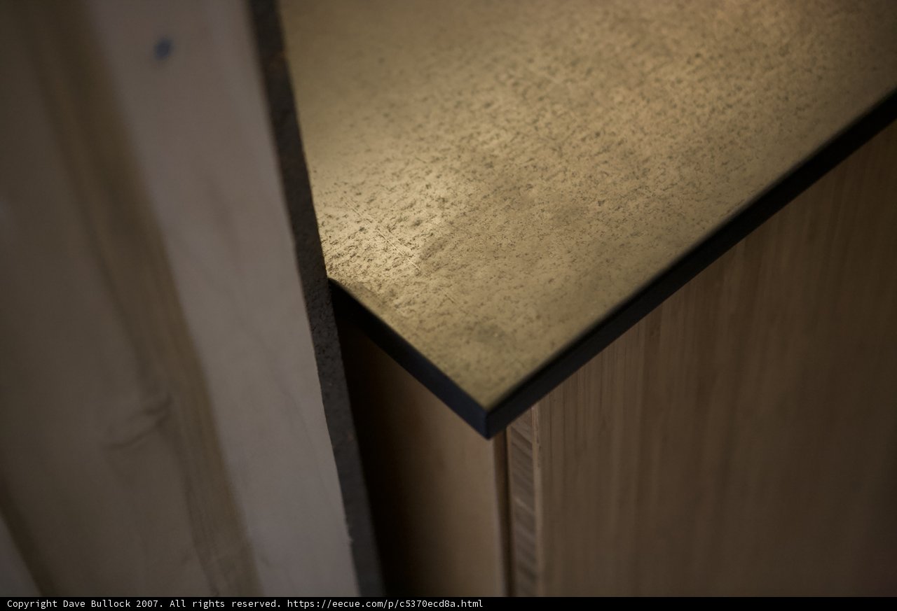 Plywood and Hardwood Textured Metal Counter Top