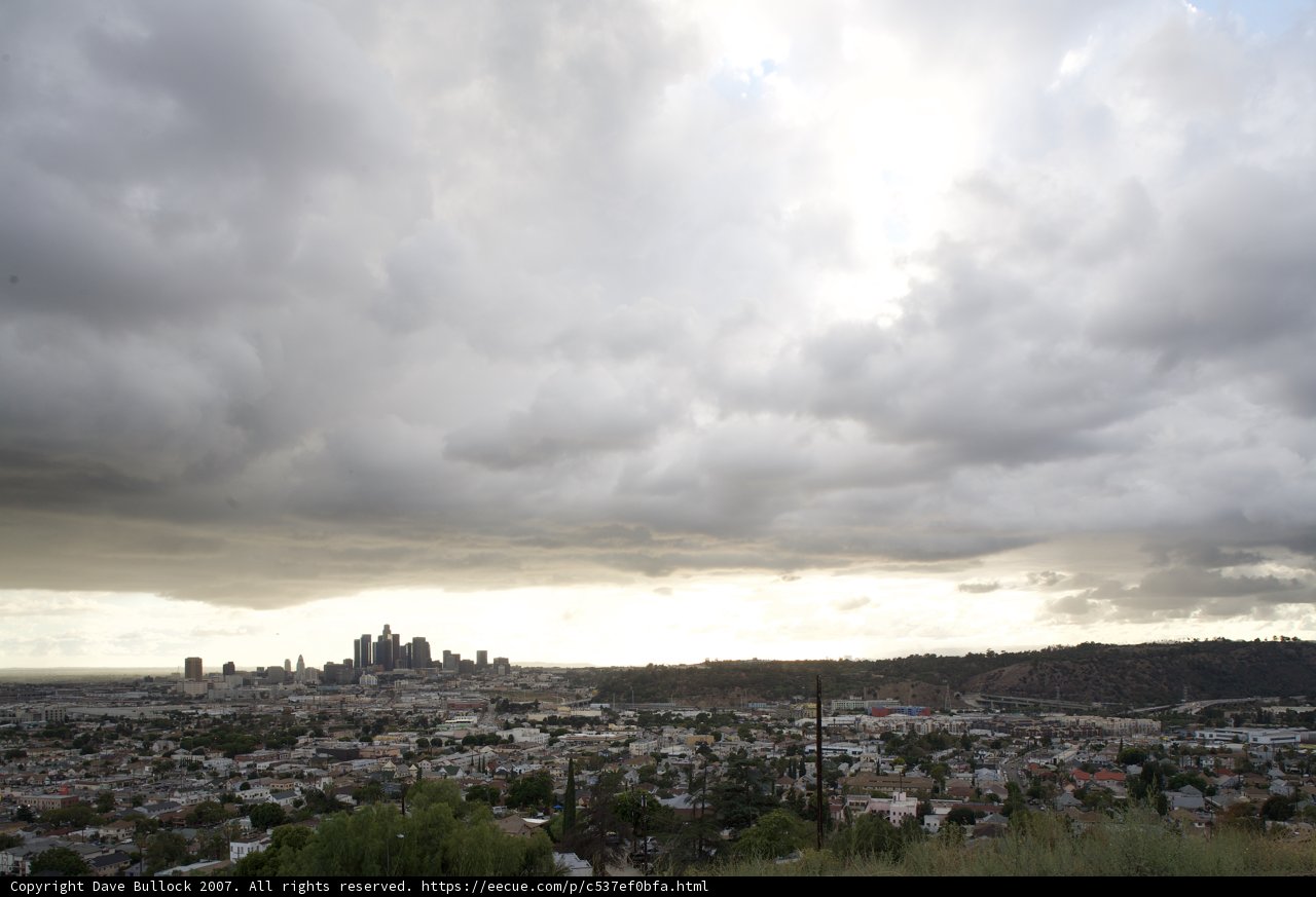 Urban Skyscape on a Cloudy Day