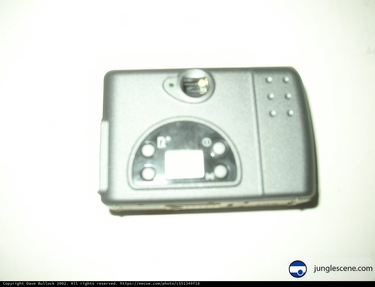 Shiny Silver Digital Camera on a White Background