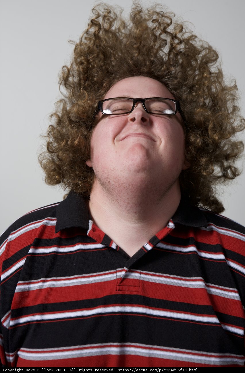 Curly Haired Gentleman with Glasses
