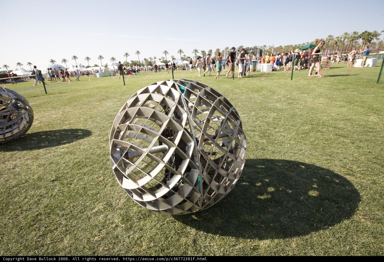 Large Metal Sphere on the Grass
