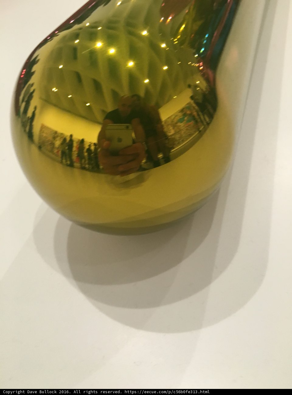 Golden Sphere with Reflection of Person