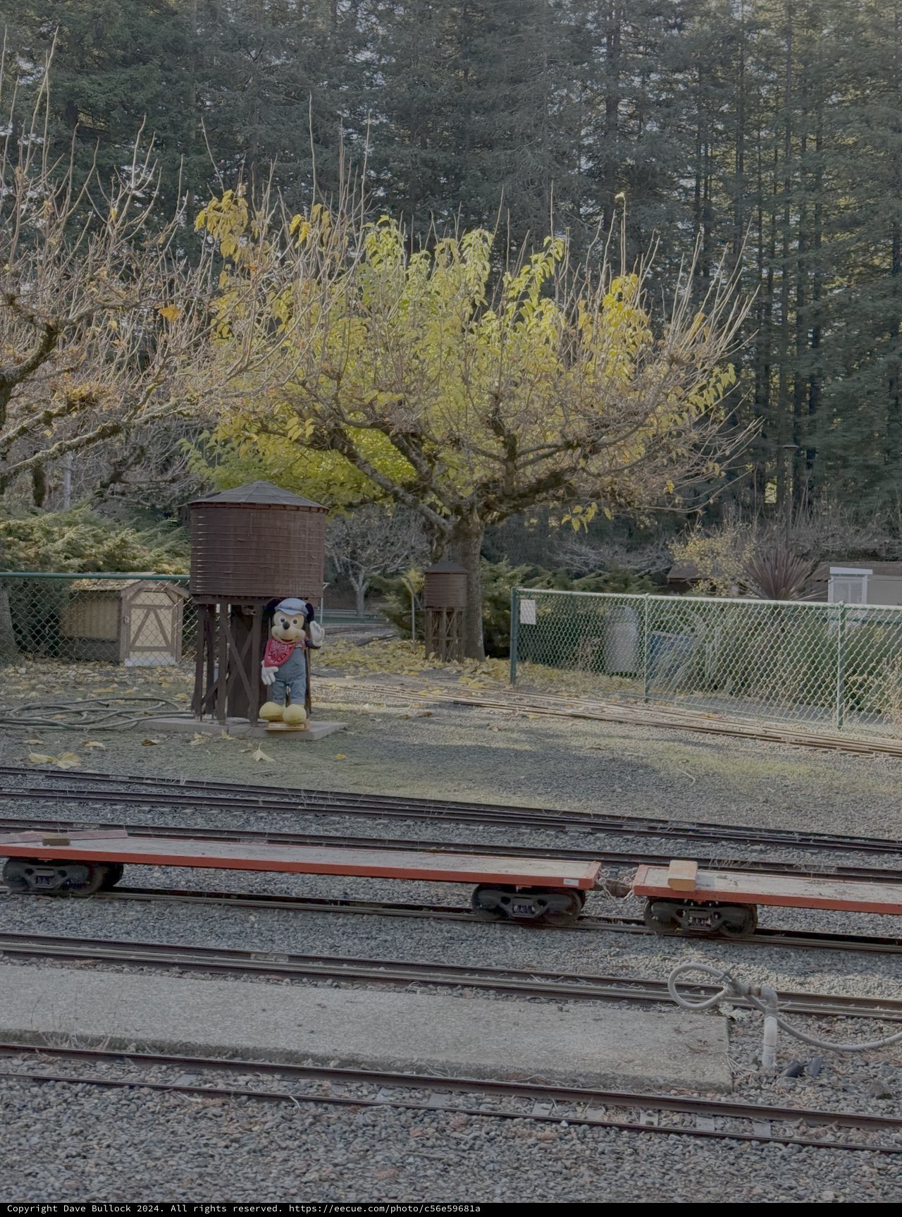 Costumed Character at Rural Railway Station