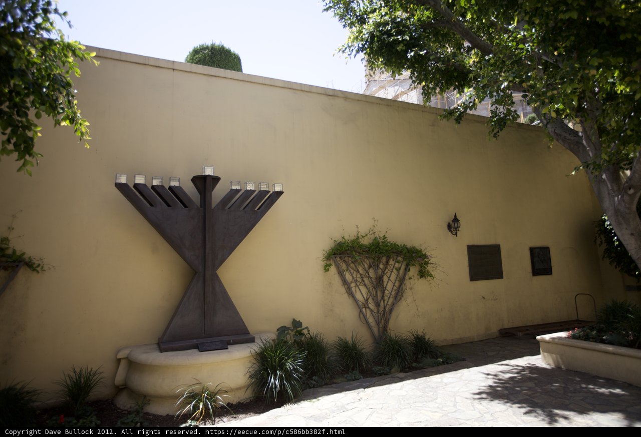 Menorah on Display outside Tempe Wilshire School