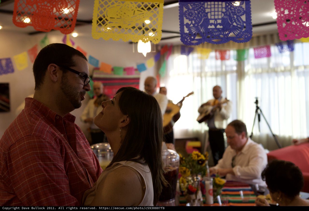Couple Dancing at Vibrant Mexican Fiesta Celebration