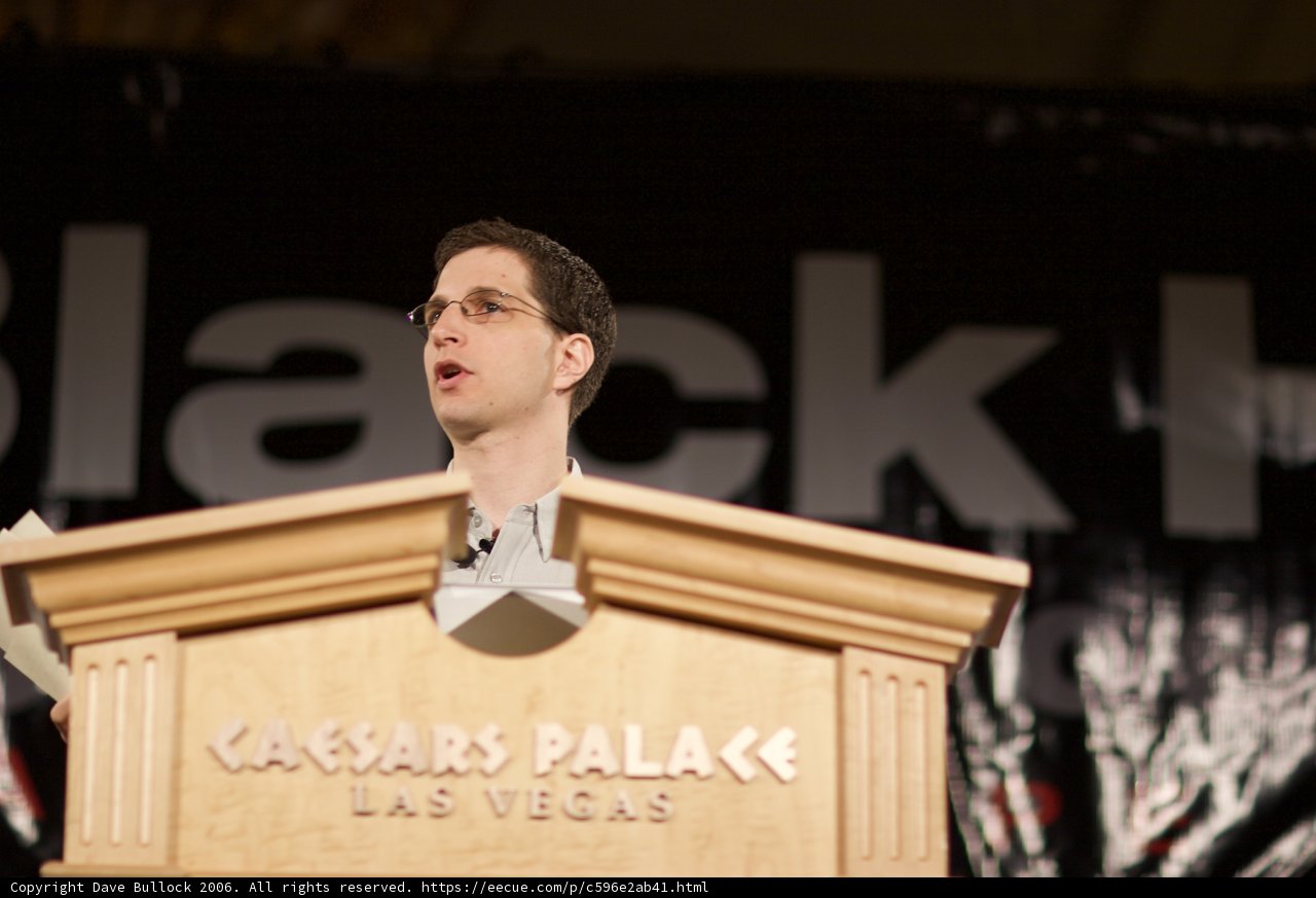 Jeff M addressing the Crowd at Black Hat Conference