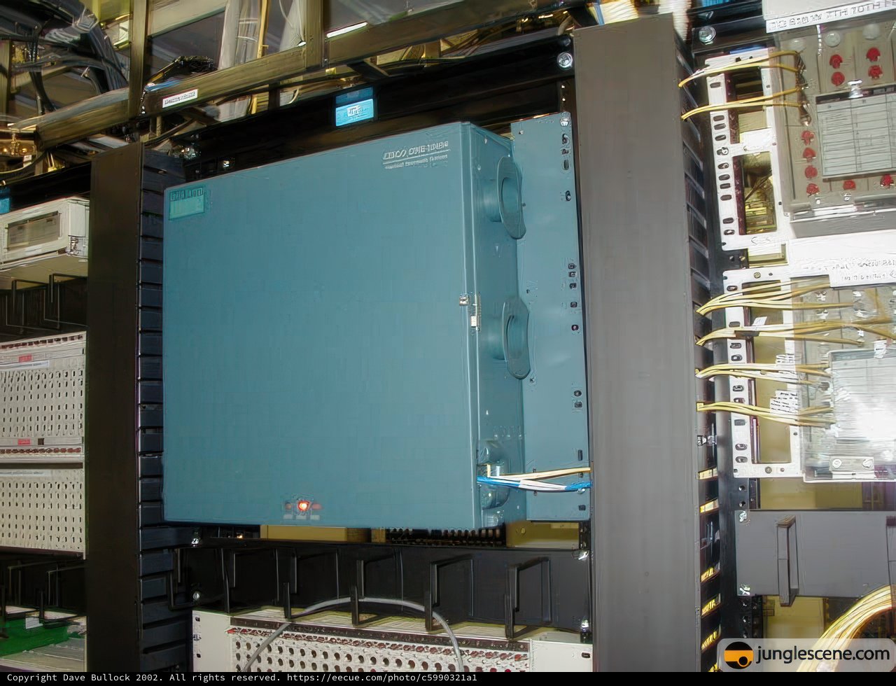 Blue Box atop a Computer Rack