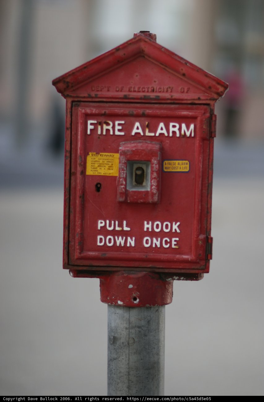 Fire Alarm Box on a Post