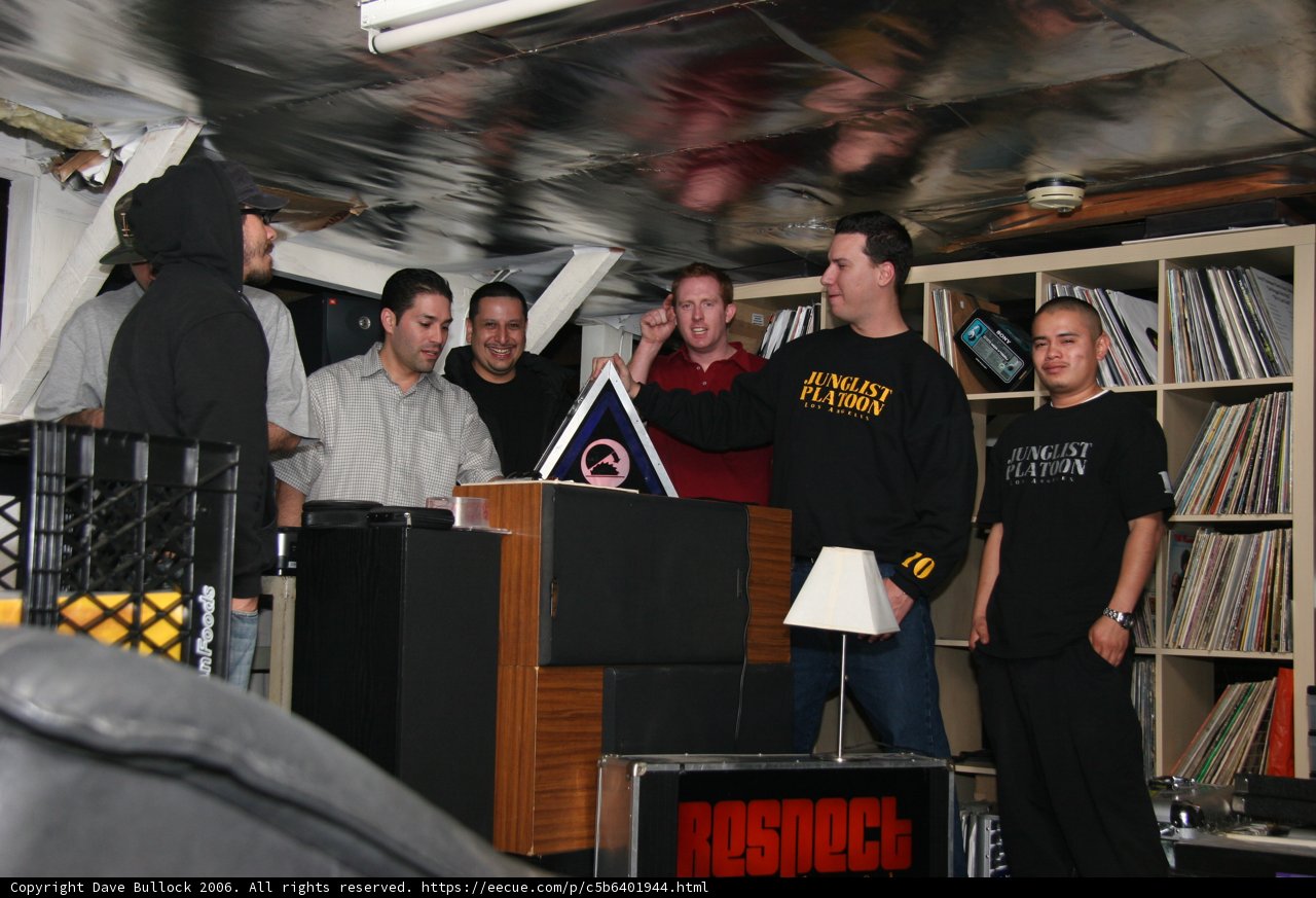 Gathering of Men in Library