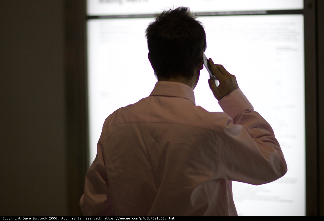 Phone Call in Formal Attire