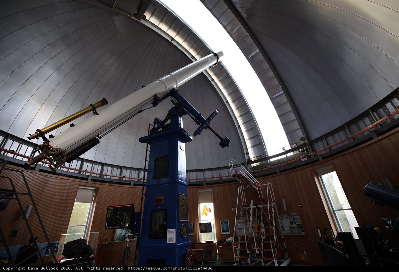 Historic Refracting Telescope in Observatory Dome