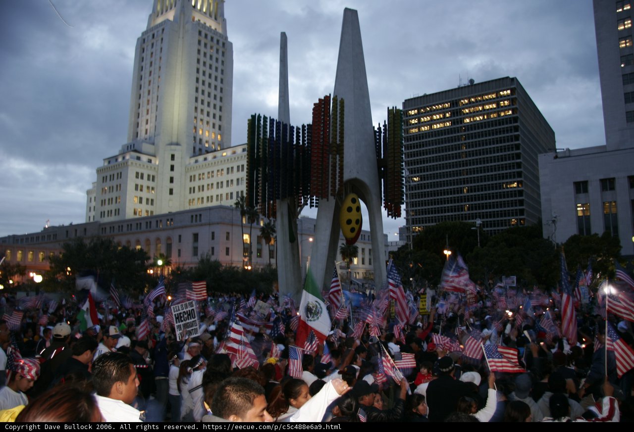 Patriotic Crowd in Metropolis